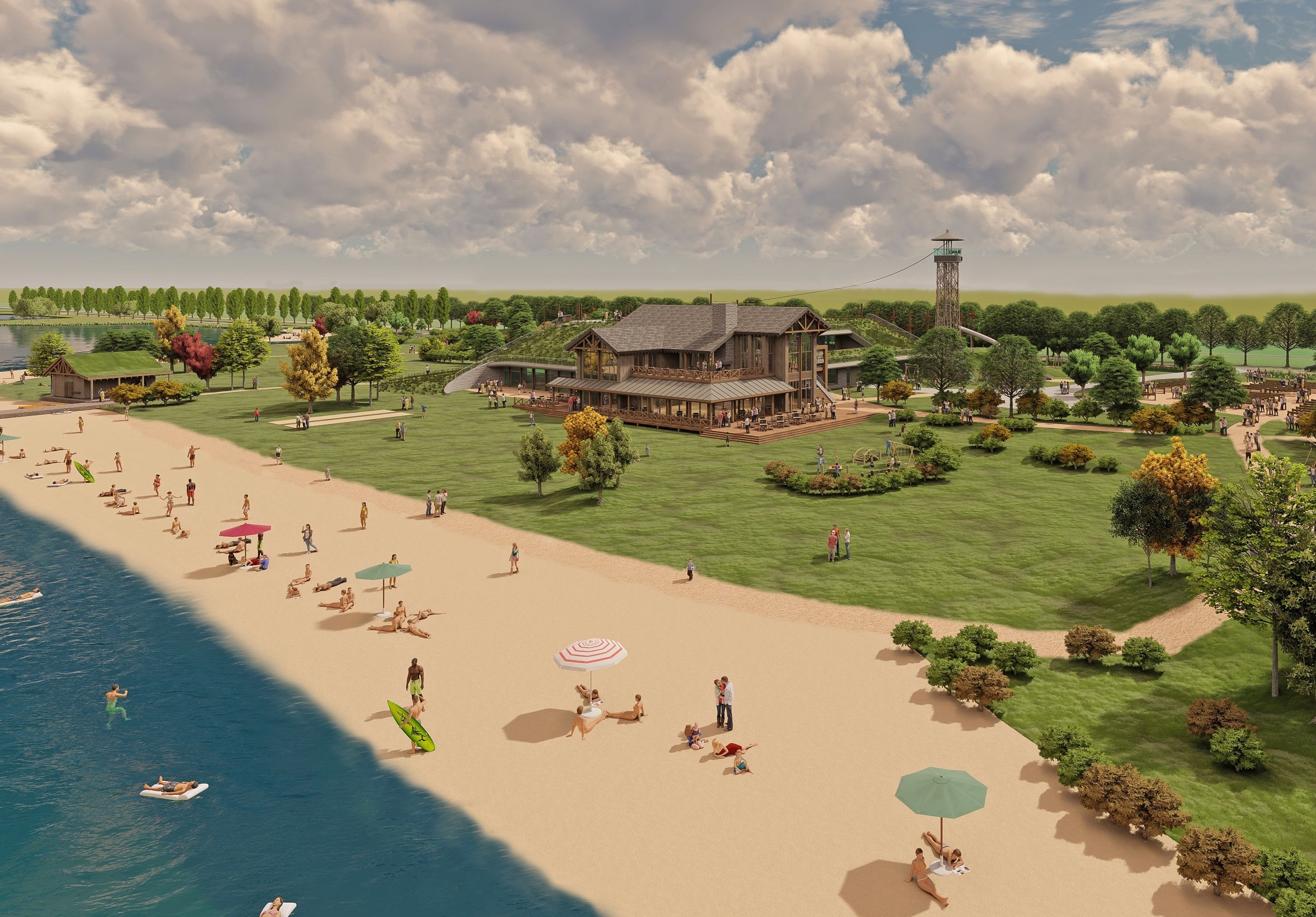 Impressie recreatie-eiland